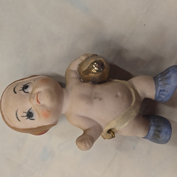 Vintage Porcelain Diaper Baby Figurines Set Golf Rifle Football Boxing Japan SET - Picture 10 of 12